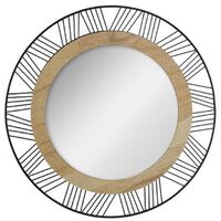 miroir rond en metal bois joe 45cm noir T 18971068 33658624 1